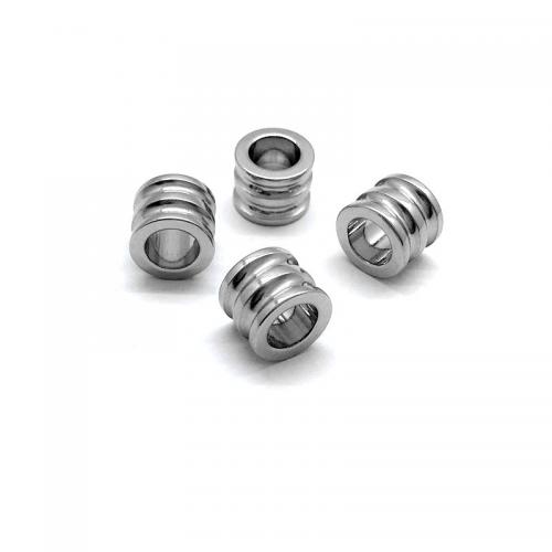 304 Stainless Steel Stoppers Ring, Column, plated, DIY, 10x2x8mm, Sold By PC
