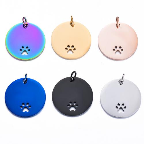 Stainless Steel Pendants, 304 Stainless Steel, Round, plated, DIY & different size for choice, more colors for choice, Sold By PC