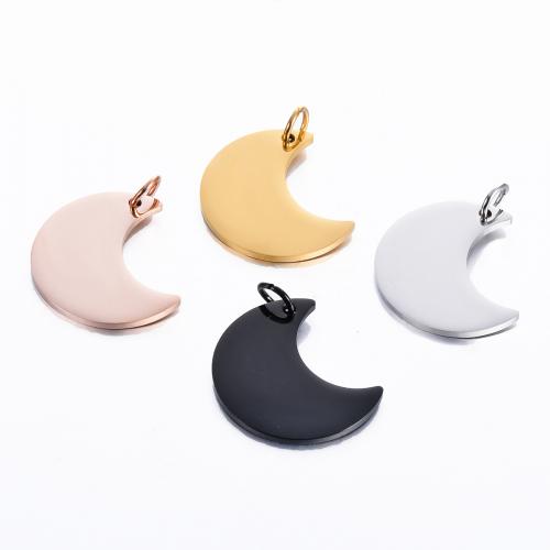 Stainless Steel Pendants 304 Stainless Steel Moon plated DIY Sold By PC