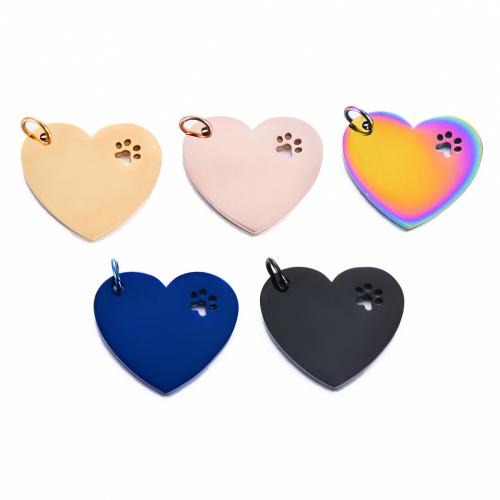 Stainless Steel Heart Pendants, 304 Stainless Steel, plated, DIY, more colors for choice, 32x29.50x1.80mm, Sold By PC