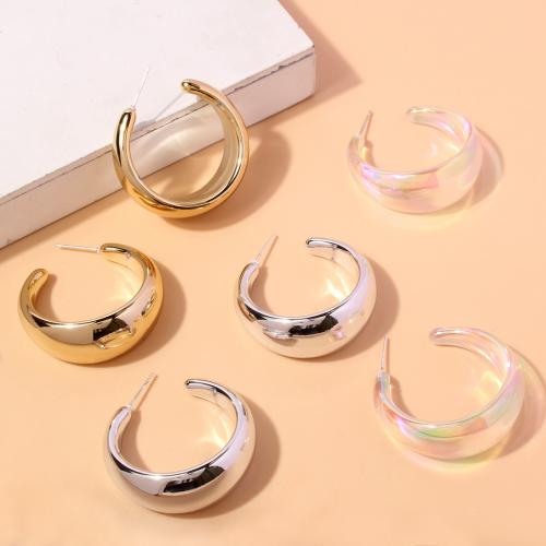 Resin Earring, fashion jewelry & for woman, more colors for choice, 40x40mm, Sold By Pair