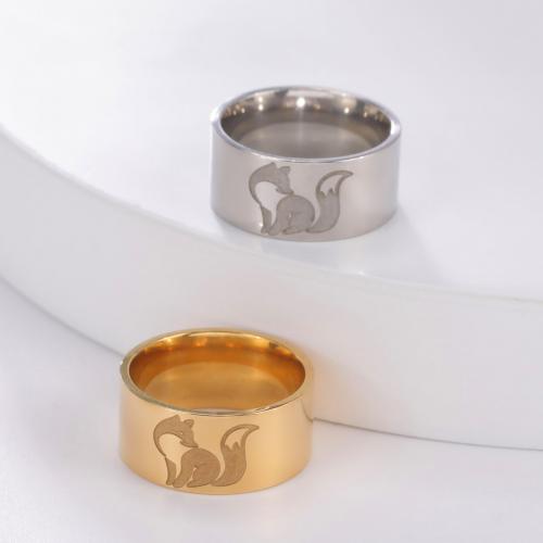 Titanium Čelik Finger Ring, pozlaćen, modni nakit & različite veličine za izbor & za čovjeka, više boja za izbor, nikal, olovo i kadmij besplatno, width:10mm,thickness:2mm., Prodano By PC