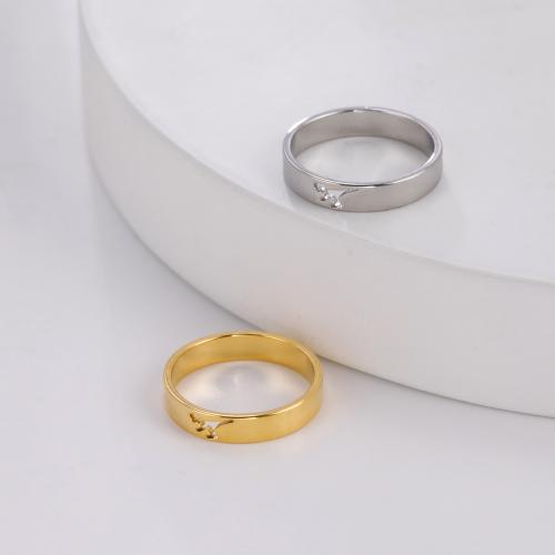 Ring Finger Titantium stali, Powlekane, biżuteria moda & dla obu płci & różnej wielkości do wyboru & pusty, dostępnych więcej kolorów, bez zawartości niklu, ołowiu i kadmu, width:3.8mm,thickness:1.2mm, sprzedane przez PC