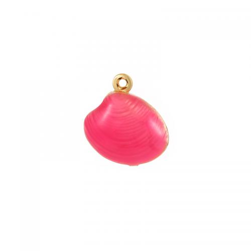 Brass Jewelry Pendants with Plastic Pearl plated DIY & enamel Sold By PC