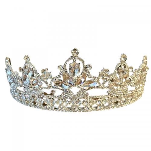 Bridal Tiaras, Tibetan Style, with Rhinestone, fashion jewelry & for woman & with rhinestone, more colors for choice, nickel, lead & cadmium free, Diameter:15.5 cm,Height:6 cm, Sold By PC