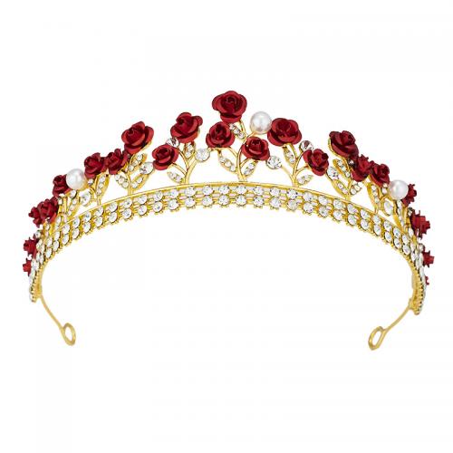 Bridal Tiaras, Tibetan Style, with Rhinestone, fashion jewelry & for woman & with rhinestone, more colors for choice, nickel, lead & cadmium free, Diameter:16 cm,Height:5 cm, Sold By PC