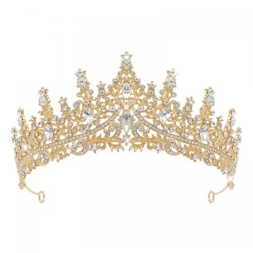 Bridal Tiaras, Tibetan Style, with Rhinestone, fashion jewelry & for woman & with rhinestone, more colors for choice, nickel, lead & cadmium free, Diameter:15 cm,Height:7.2 cm, Sold By PC