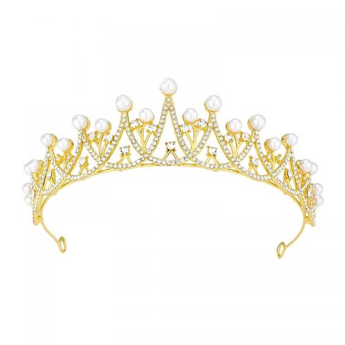 Bridal Tiaras, Tibetan Style, with Rhinestone, fashion jewelry & for woman & with rhinestone, more colors for choice, nickel, lead & cadmium free, Diameter:16 cm,Height:4.5 cm, Sold By PC