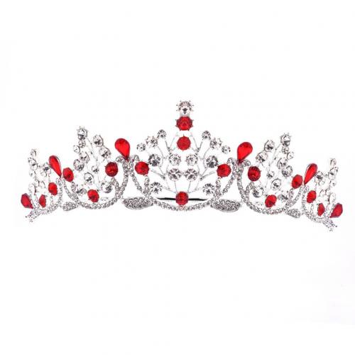 Bridal Tiaras, Tibetan Style, with Rhinestone, fashion jewelry & for woman & with rhinestone, more colors for choice, nickel, lead & cadmium free, Diameter:16 cm,Height:6 cm, Sold By PC