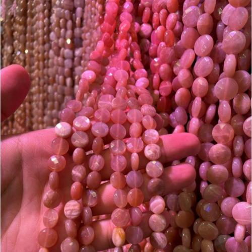 Mondstein Perlen, flache Runde, verschiedene Größen vorhanden & facettierte, Bohrung:ca. 1mm, verkauft per ca. 15 ZollInch Strang