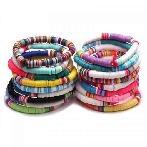 Fashion Bracelet & Bangle Jewelry, Polymer Clay, fashion jewelry & Unisex, more colors for choice, Length:Approx 18 cm, Sold By PC