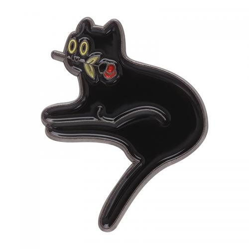 Zinc Alloy Brooches Cat stoving varnish Unisex nickel lead & cadmium free Approx Sold By Lot
