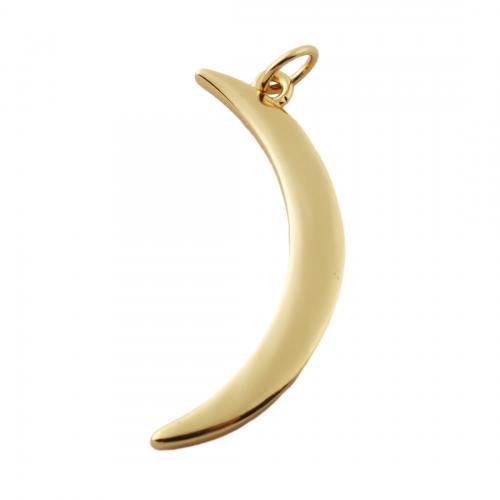 Brass Jewelry Pendants Moon fashion jewelry & Unisex golden nickel lead & cadmium free Approx 3mm Sold By PC