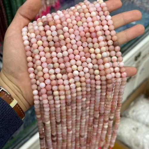 Perles bijoux en pierres gemmes, opale rose, Rond, poli, différentes qualités de choix & DIY & normes différentes pour le choix, plus de couleurs à choisir, Vendu par Environ 38 cm brin