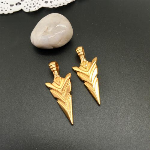 Tibetan Style Pendants, arrowhead, plated, DIY, more colors for choice, nickel, lead & cadmium free, 47x19mm, Approx 100PCs/Bag, Sold By Bag