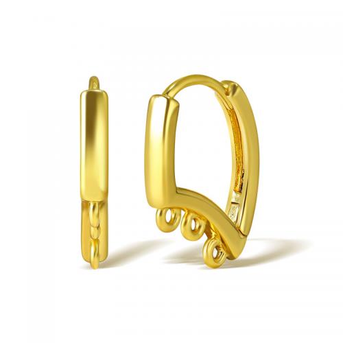 Brass Hoop náušnice Components, Mosaz, DIY, více barev na výběr, Prodáno By Pair