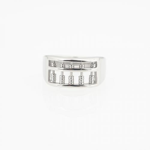 Titanium Steel Finger Ring, Abacus, Unisex & different size for choice & hollow, original color, US Ring Size:7-12, Sold By PC