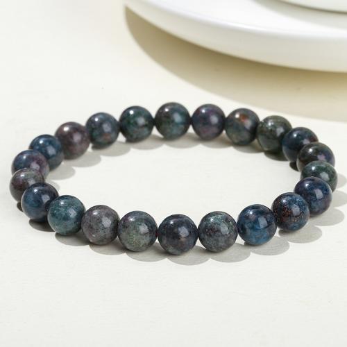 Gemstone Bracelets Sapphire Round fashion jewelry & Unisex mixed colors Length about 8-9mm Length Approx 18 cm Sold By PC