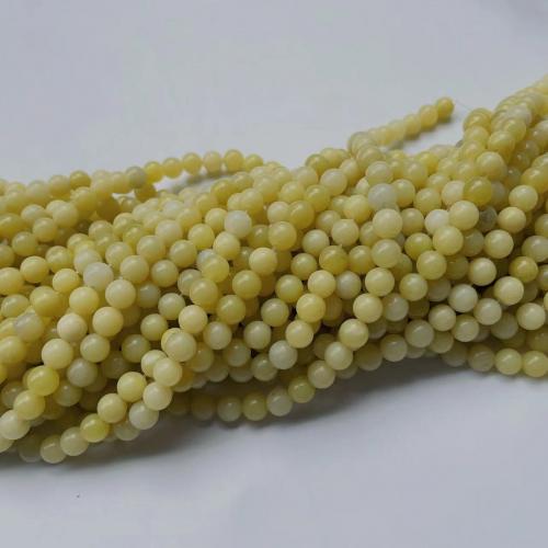 Natural Jade Beads, Jade Lemon, Round, polished, DIY & different size for choice & different styles for choice, yellow, Sold By Strand