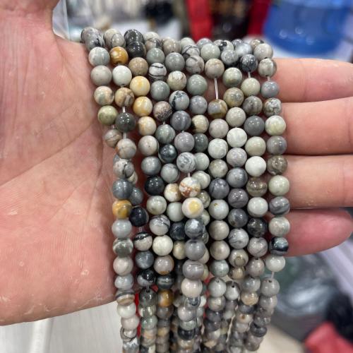 Gemstone Jewelry Beads Picasso Jasper Round polished DIY mixed colors Sold By Strand