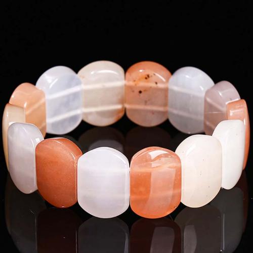 Gemstone Bracelets, Jade, fashion jewelry & different materials for choice & Unisex, more colors for choice, 20mm, Length:Approx 18 cm, Sold By PC