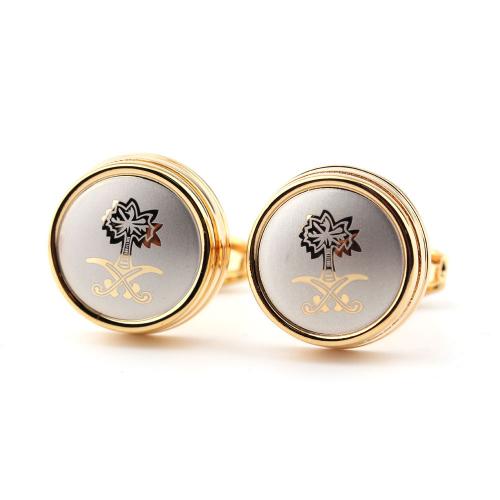 Cufflinks Brass plated for man nickel lead & cadmium free Sold By Pair