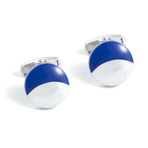 Cufflinks Zinc Alloy silver color plated for man & enamel nickel lead & cadmium free Sold By Pair