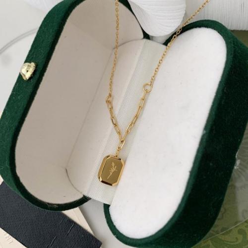 Edelstahl Schmuck Halskette, 316 L Edelstahl, mit Verlängerungskettchen von 6cm, 18K vergoldet, Modeschmuck & für Frau, goldfarben, verkauft per ca. 39 cm Strang
