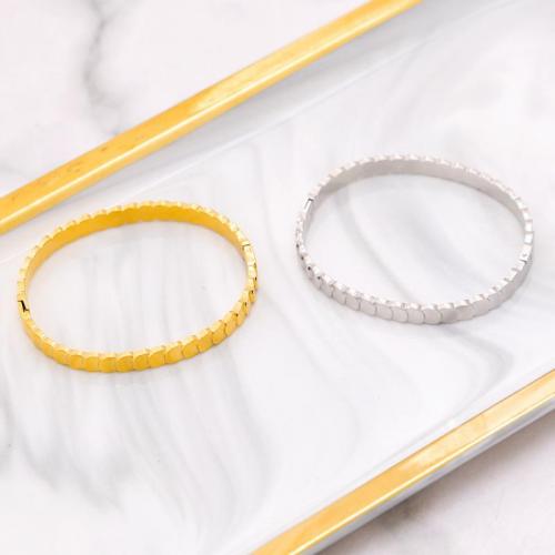 Titanium Steel Bracelet & Bangle, Vacuum Ion Plating, fashion jewelry & for woman, more colors for choice, 6mm, Inner Diameter:Approx 58mm, Sold By PC