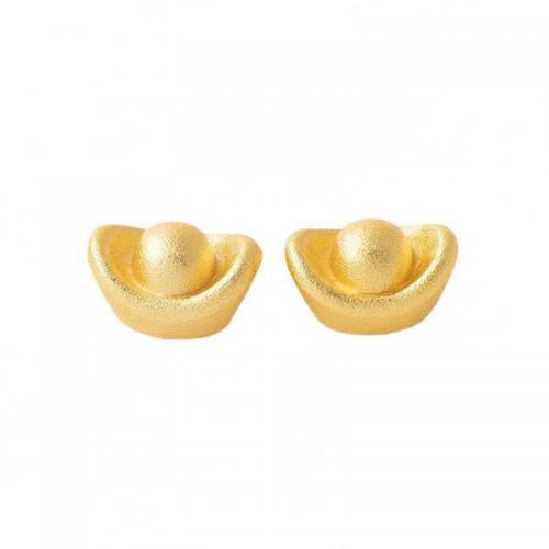 Zinc Alloy Spacer Beads Ingot sang gold plated DIY nickel lead & cadmium free Approx 2.6mm Sold By Bag