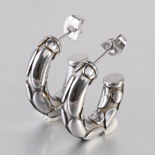 Titanium Steel  Earring, plated, for woman, more colors for choice, 20x5mm, Sold By Pair