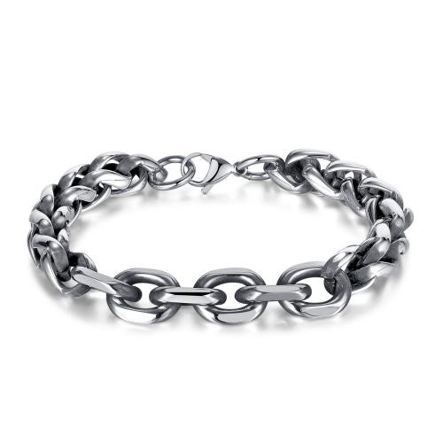 Stainless Steel Jewelry Bracelet, 304 Stainless Steel, polished, fashion jewelry & for man, original color, nickel, lead & cadmium free, Wide:9mm, Length:Approx 210 mm, Sold By PC