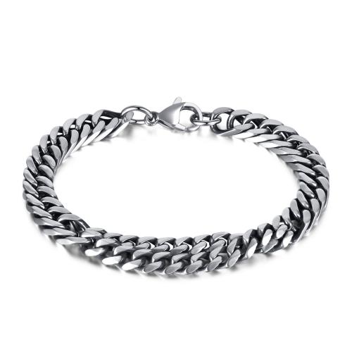 Stainless Steel Jewelry Bracelet, 304 Stainless Steel, polished, fashion jewelry & for man, original color, nickel, lead & cadmium free, Wide:8mm, Length:Approx 210 mm, Sold By PC