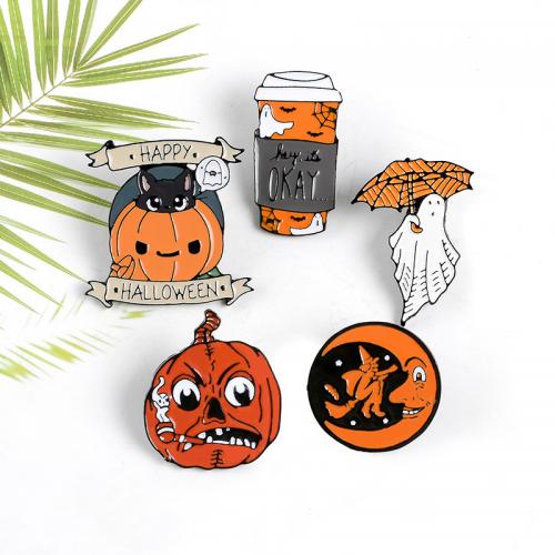 Zinc Alloy Brooches stoving varnish Halloween Design & Unisex Sold By Lot