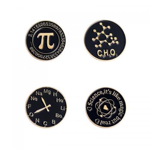 Zinc Alloy Brooches stoving varnish Unisex black Sold By Lot