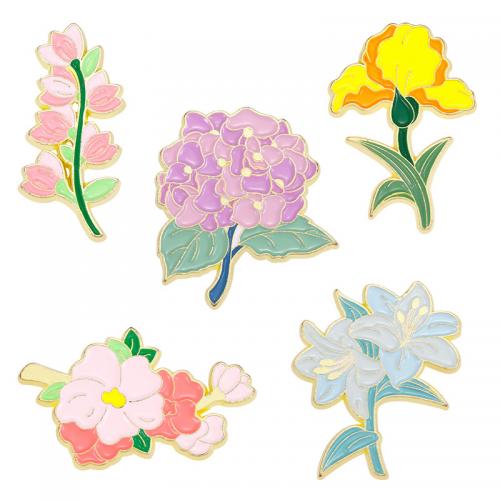 Tibetan Style Brooches, Flower, stoving varnish, Unisex & different styles for choice, more colors for choice, 10PCs/Lot, Sold By Lot