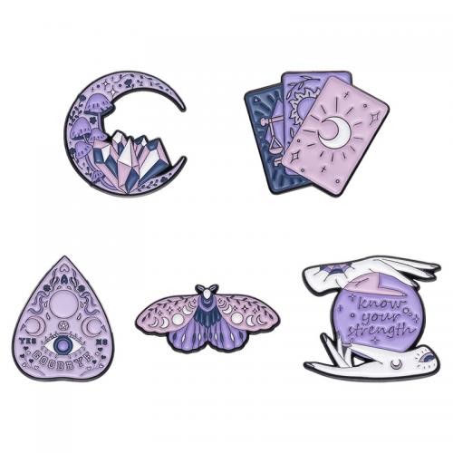Zinc Alloy Brooches stoving varnish Unisex purple Sold By Lot