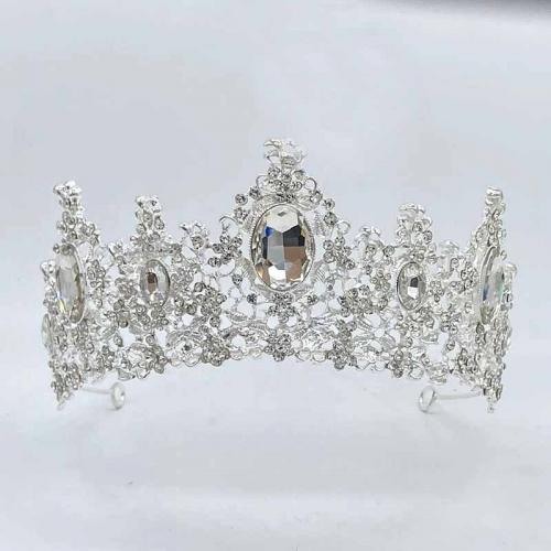 Bridal Tiaras, Tibetan Style, with Rhinestone, fashion jewelry & for woman & with rhinestone, more colors for choice, nickel, lead & cadmium free, Diameter:15 cm,Height:7 cm, Sold By PC
