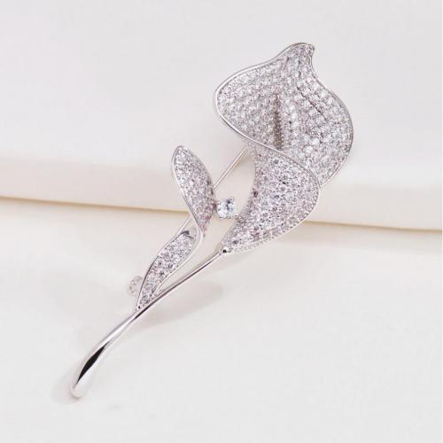 Zinc Alloy Brooches with Rhinestone & Plastic Pearl fashion jewelry & for woman & with rhinestone nickel lead & cadmium free Sold By PC