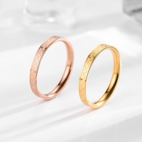 Titanium Steel Finger Ring, Vacuum Ion Plating, fashion jewelry & Unisex & different size for choice, more colors for choice, nickel, lead & cadmium free, Sold By PC