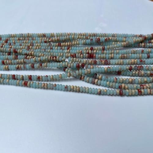 Perles bijoux en pierres gemmes, Shoushan Stone, Plat rond, poli, DIY, couleurs mélangées, 2x4mm, Environ 150PC/brin, Vendu par brin