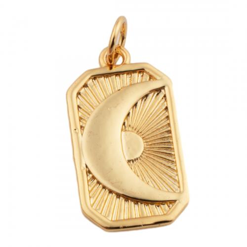Brass Jewelry Pendants, fashion jewelry & Unisex, golden, nickel, lead & cadmium free, 19.50x10.50mm, Hole:Approx 3.5mm, Sold By PC