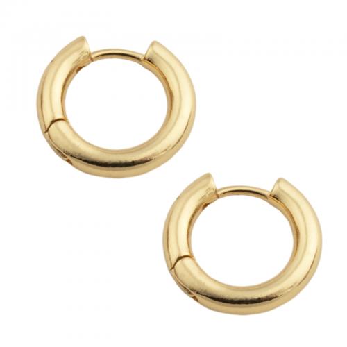 Messing Huggie Hoop Earring, mode sieraden & voor vrouw, gouden, nikkel, lood en cadmium vrij, 15x3mm, Verkocht door pair