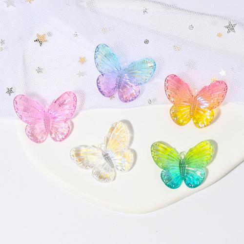 Hair Accessories DIY Findings, Resin, Butterfly, more colors for choice, 32x25mm, Sold By PC