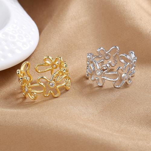 Cubic Zirconia Micro Pave Brass Ring plated fashion jewelry & micro pave cubic zirconia & for woman nickel lead & cadmium free width 10mm Sold By PC