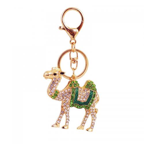 Zinc Alloy Key Clasp Camel gold color plated for woman & enamel & with rhinestone nickel lead & cadmium free Sold By PC