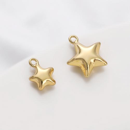 Brass Jewelry Pendants, Star, gold color plated, DIY & different size for choice, golden, nickel, lead & cadmium free, Hole:Approx 1.5mm, Sold By PC