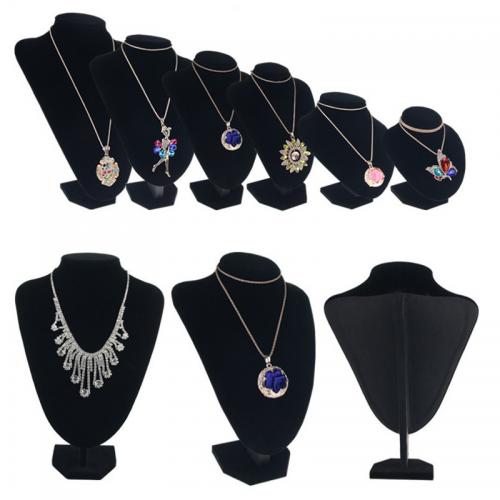 Velvet Necklace Display Velveteen with PU Leather durable Sold By PC