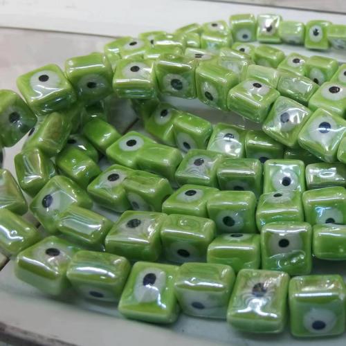 Porcelain Jewelry Beads, Square, DIY, more colors for choice, 8mm, Approx 100PCs/Bag, Sold By Bag