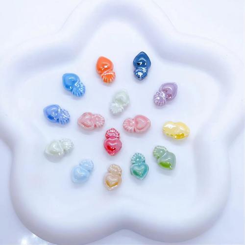 Perles bijoux en porcelaine, coeur, DIY, plus de couleurs à choisir, 10x16mm, 100PC/sac, Vendu par sac